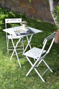 Súprava záhradného stola a stoličiek (3 kusy) Bonita (biela). Vlastná spoľahlivá doprava až k Vám domov. 1083036
