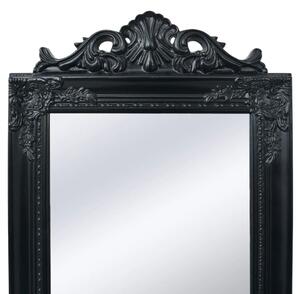 Samostatne stojace zrkadlo, barokový štýl, 160x40cm, čierne