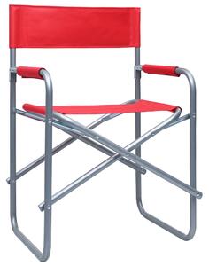 Režisérske stoličky 2 ks, oceľ, červené
