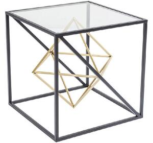 Prisma príručný stolík čierny/zlatý