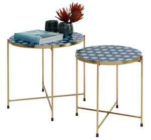 Priya set 2 príručných stolíkov modré 50 cm