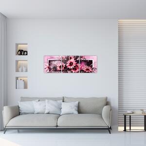 Obraz kvetín na stenu (Obraz 90x30cm)