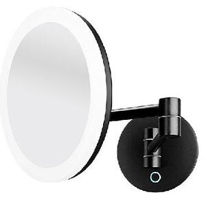 Nimco Zrkadlá - Kozmetické zrkadlo nástenné s LED osvetlením, čierna ZK 20265-90