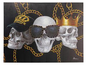 Skull Gang obraz čierno-zlatý