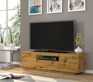 TV stolík/skrinka Aurinko 150 (dub artisan) (s osvetlením). Vlastná spoľahlivá doprava až k Vám domov. 1083421