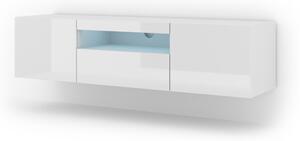 TV stolík/skrinka Aurinko 150 (lesklá biela) (s osvetlením). Vlastná spoľahlivá doprava až k Vám domov. 1083427