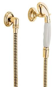 Kludi Adlon - Set sprchovej hlavice, 1 prúd, držiaku a hadice, zlatá 2710545