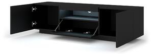 TV stolík/skrinka Aurinko 150 (matná čierna) (s osvetlením). Vlastná spoľahlivá doprava až k Vám domov. 1083433