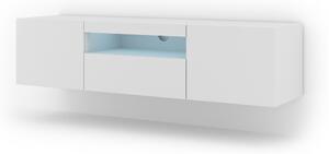 TV stolík/skrinka Aurinko 150 (matná biela) (s osvetlením). Vlastná spoľahlivá doprava až k Vám domov. 1083431