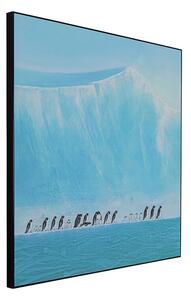 Walking Penguins obraz modrý 140x140 cm