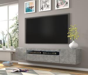 TV stolík/skrinka Aurinko 200 (betón) (s osvetlením). Vlastná spoľahlivá doprava až k Vám domov. 1083445