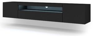 TV stolík/skrinka Aurinko 200 (matná čierna) (s osvetlením). Vlastná spoľahlivá doprava až k Vám domov. 1083447