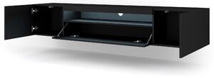 TV stolík/skrinka Aurinko 200 (matná čierna) (s osvetlením). Vlastná spoľahlivá doprava až k Vám domov. 1083447
