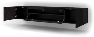 TV stolík/skrinka Aurinko 200 (lesklá čierna). Vlastná spoľahlivá doprava až k Vám domov. 1083450