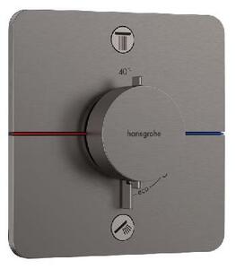 Hansgrohe ShowerSelect Comfort - Termostatická batéria pod omietku, na 2 spotrebiče, kefovaný čierny chróm 15583340