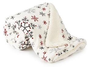 4home Bytový textil - Deka 200x150 cm, Snowflakes/biela 225008
