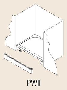 SanSwiss Marblemate - Hliníkový predný panel pre obdĺžnikovú vaničku, I-panel, 1 strana, 1000 mm - vanička biela PWII10004