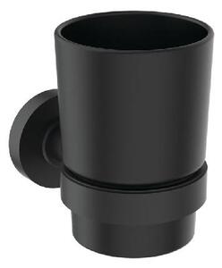 Ideal Standard IOM - Držiak kefiek a pasty, čierne satinované sklo/hodvábna čierna A7928XG