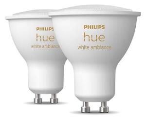 Philips Hue Smart žiarovky - Inteligentná LED žiarovka GU10, 4,3 W, stmievateľná, biele svetlo, 2 ks 929001953310