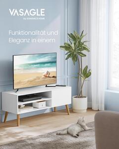 VASAGLE TV stolík - biela - 120x49x40 cm