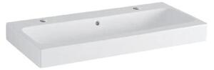 Geberit iCon - Umývadlo 90x49 cm, s prepadom, 2 otvory na batériu, biela 502.924.00.1