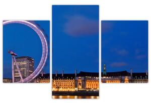 Londýnske oko v noci - obraz (Obraz 90x60cm)