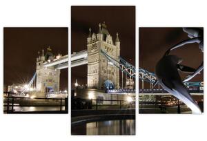 Nočný Tower Bridge - obraz (Obraz 90x60cm)