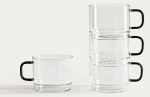 Sada hrnčekov VOLA so sivou rukoväťou 793363 350 ml (4 ks)