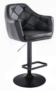 LuxuryForm Barová stolička ANDORA na čiernom tanieri - čierna