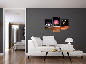 Nočné kolotoče - moderný obraz (Obraz 90x60cm)