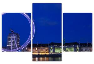 Nočné Londýnske oko - obrazy (Obraz 90x60cm)