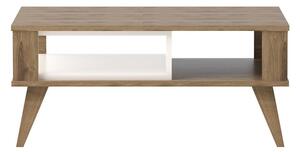 Dizajnový konferenčný stolík Radhika 90 cm vzor dub