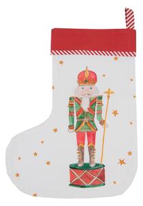 Vianočná pančucha s luskáčikom Happy Little Christmas - 30*1*40 cm - Clayre & Eef
