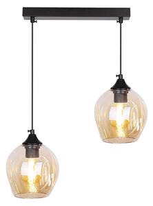 Čierno-hnedý závesný luster Aspa pre žiarovku 2x E27 – LED lustre a svietidlá > Kolekcie svietidiel > Kolekcia svietidiel ASPA