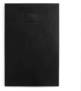 Cerano Gusto, obdĺžniková sprchová vanička 80x70x3 cm z minerálneho kompozitu, čierna matná, CER-CER-414575
