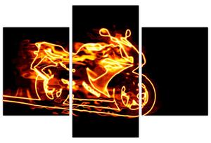 Horiace motorka - obraz (Obraz 90x60cm)