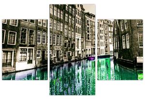 Obraz ulice Amsterdamu (Obraz 90x60cm)