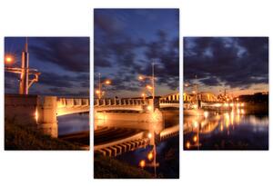 Obraz osvetleného mosta (Obraz 90x60cm)