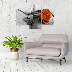 Ruže oranžová - obraz (Obraz 90x60cm)