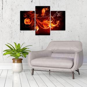 Abstraktné oheň - obraz (Obraz 90x60cm)