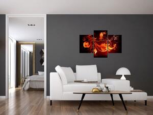 Abstraktné oheň - obraz (Obraz 90x60cm)
