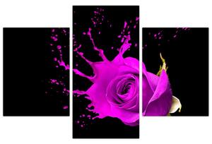Abstraktný obraz ruža - obraz (Obraz 90x60cm)