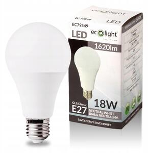 LED žiarovka E27 18W = 130W SMD 180W 4000K Neutrálna Premium Neblikajúca Silná