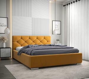 Moderná čalúnená posteľ LOFT - Drevený rám, 140x200