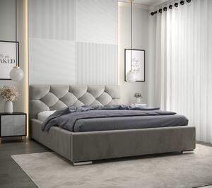 Moderná čalúnená posteľ LOFT - Drevený rám, 140x200