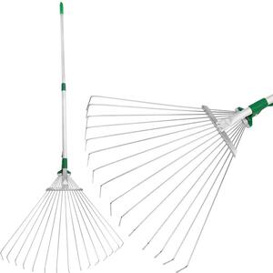Hrable R116-65, 15 lamelové, vejárové, na lístie, 650 g, teleskopické, s násadou