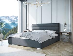 Moderná čalúnená posteľ LONG - Drevený rám, 120x200
