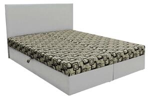 Manželská posteľ 180 cm Trachalio (biela + čiernobéžová) (s matracom). Vlastná spoľahlivá doprava až k Vám domov. 621101