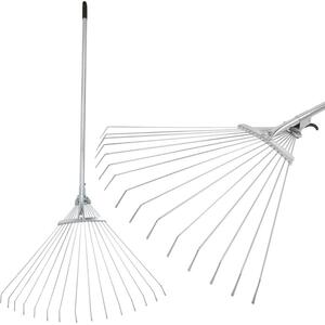 Hrable R116-85, 15 lamelové, vejárové, na lístie, 850 g, s násadou