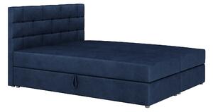Kontinentálna posteľ 140x200 cm Waller Comfort (tmavomodrá) (s roštom a matracom). Vlastná spoľahlivá doprava až k Vám domov. 1056364